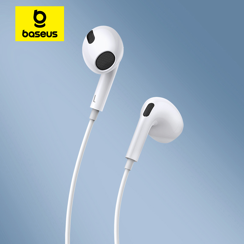 Type C Wired Earphones With Mic - Baseus C17 Przewodowe słuchawki douszne typu