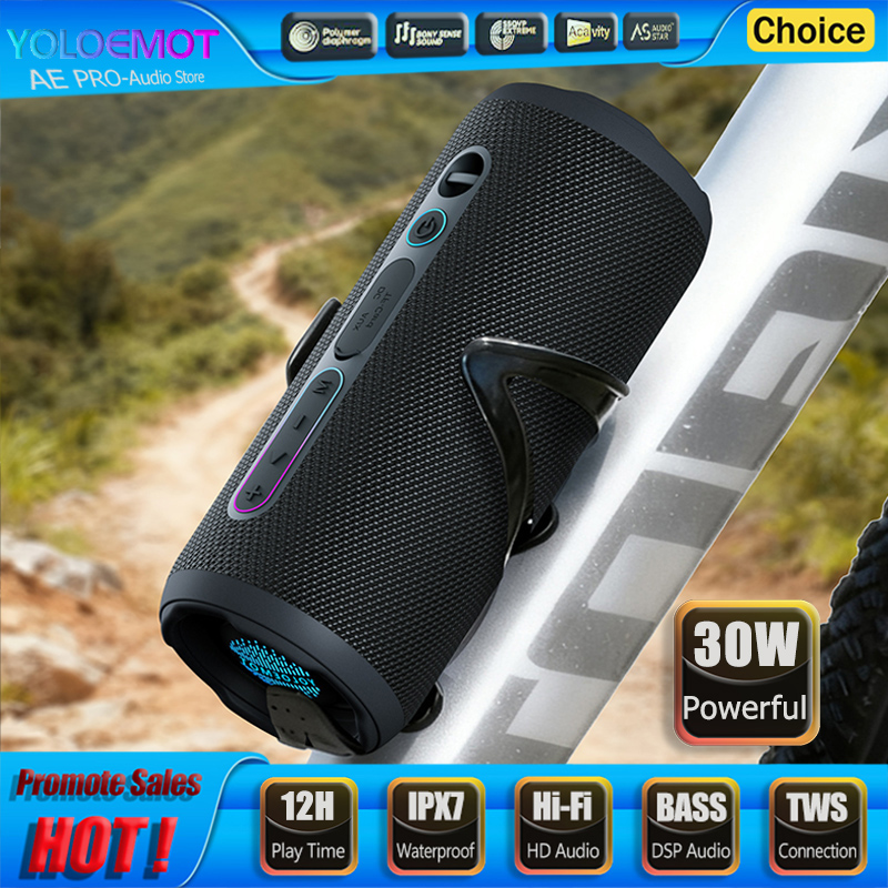 Portable Bluetooth Speaker Waterproof Ipx7 - Przenośny głośnik Bluetooth 30W, bezprzewodowy subwoofer