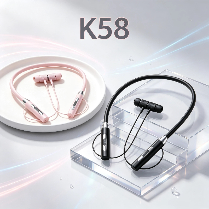 Magnetic Neckband Sports Earphones - Nowy zestaw słuchawkowy Bluetooth K58, słuchawki
