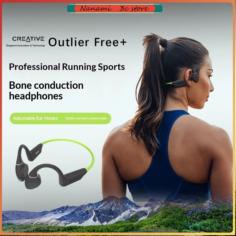 Headphones - Bezprzewodowe słuchawki sportowe z przewodnictwem kostnym,