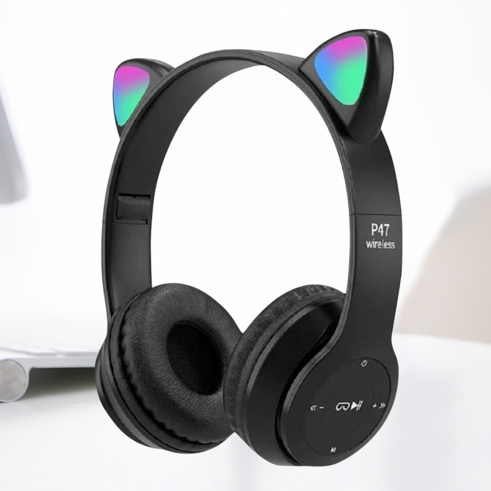 Cat Ear Bluetooth Headset Led - Urocze słuchawki Bluetooth z kocimi uszkami,