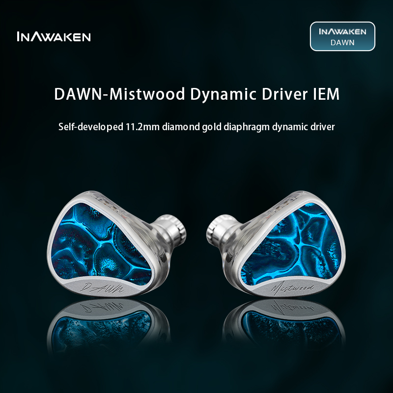 Planar Magnetic Iem Earphones - INAWAKEN Dawn Mistwood Słuchawki douszne z