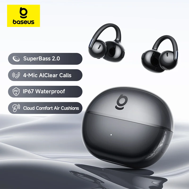 Open Ear Air Conduction Headphones - Baseus Bowie MC2 AIR Klipsowe Słuchawki