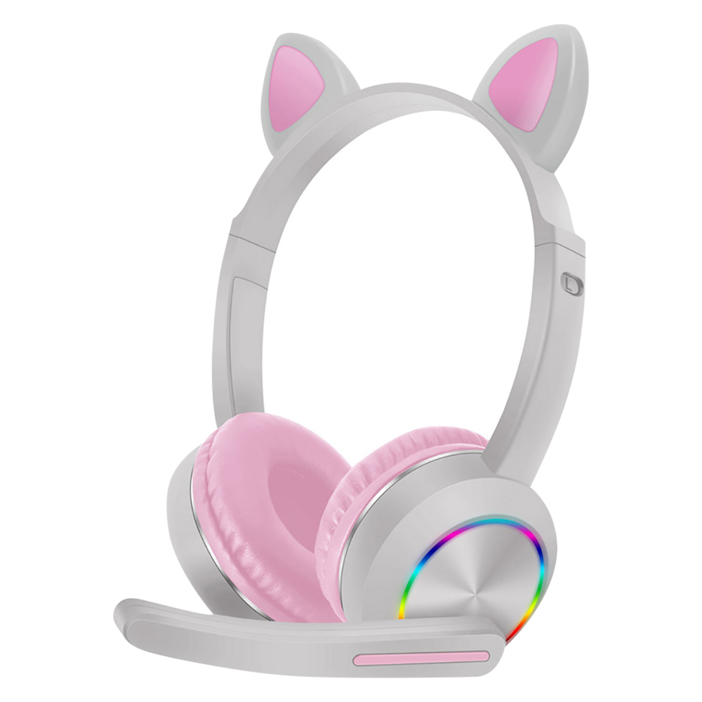 Cat Ear Bluetooth Headset Led - Urocze kocie uszy słuchawki Bluetooth z