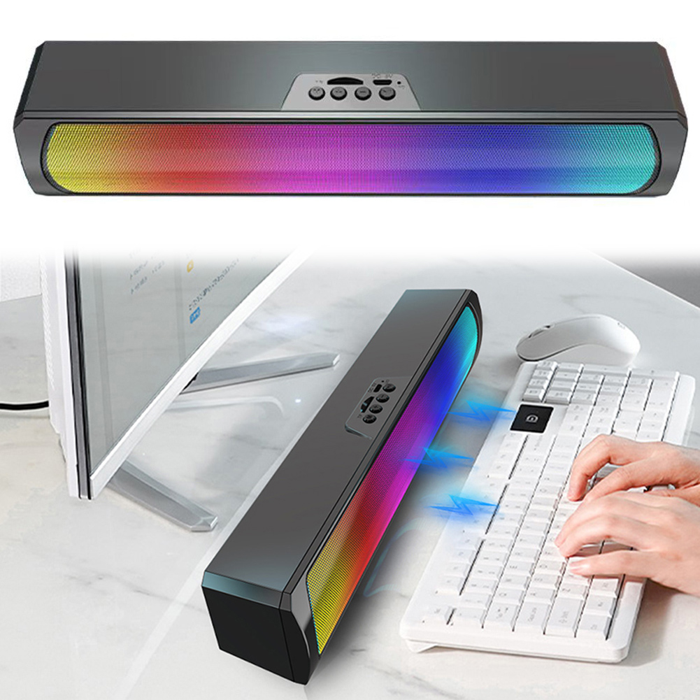 Rgb Computer Soundbar For Pc - Przenośne głośniki soundbar do komputera, RGB,