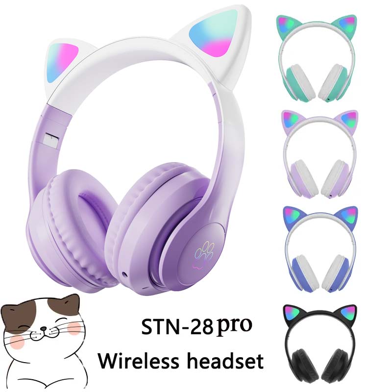 Najnowsze bezprzewodowe słucha – Cat Ear Bluetooth Headset Led recenzja i cena