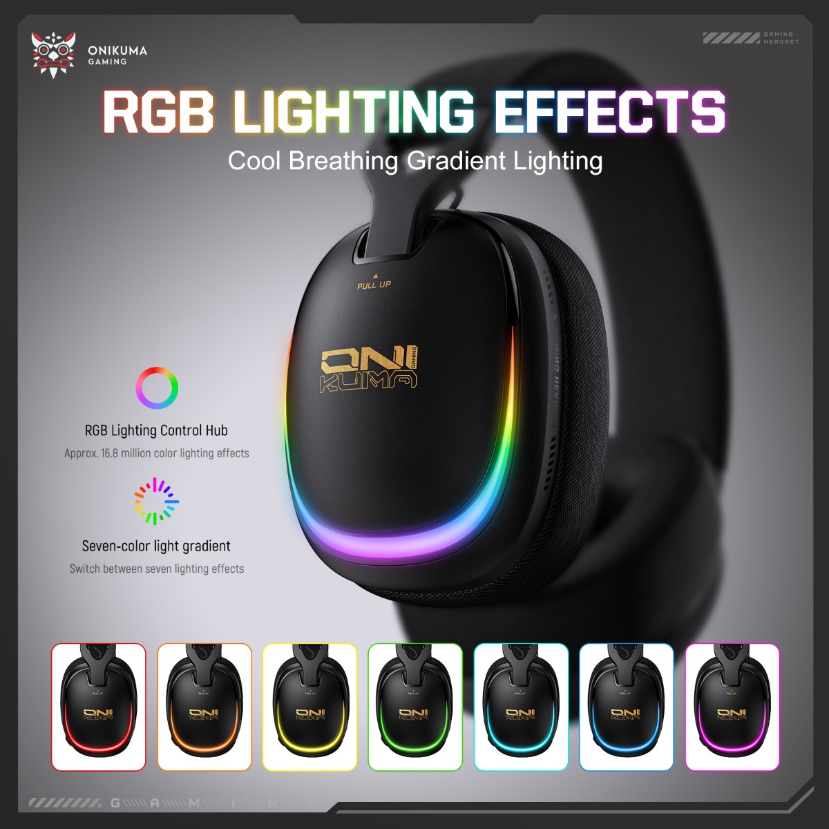 ONIKUMA GT805 – bezprzewodowy  – Gaming Headset With Mic Rgb recenzja i cena