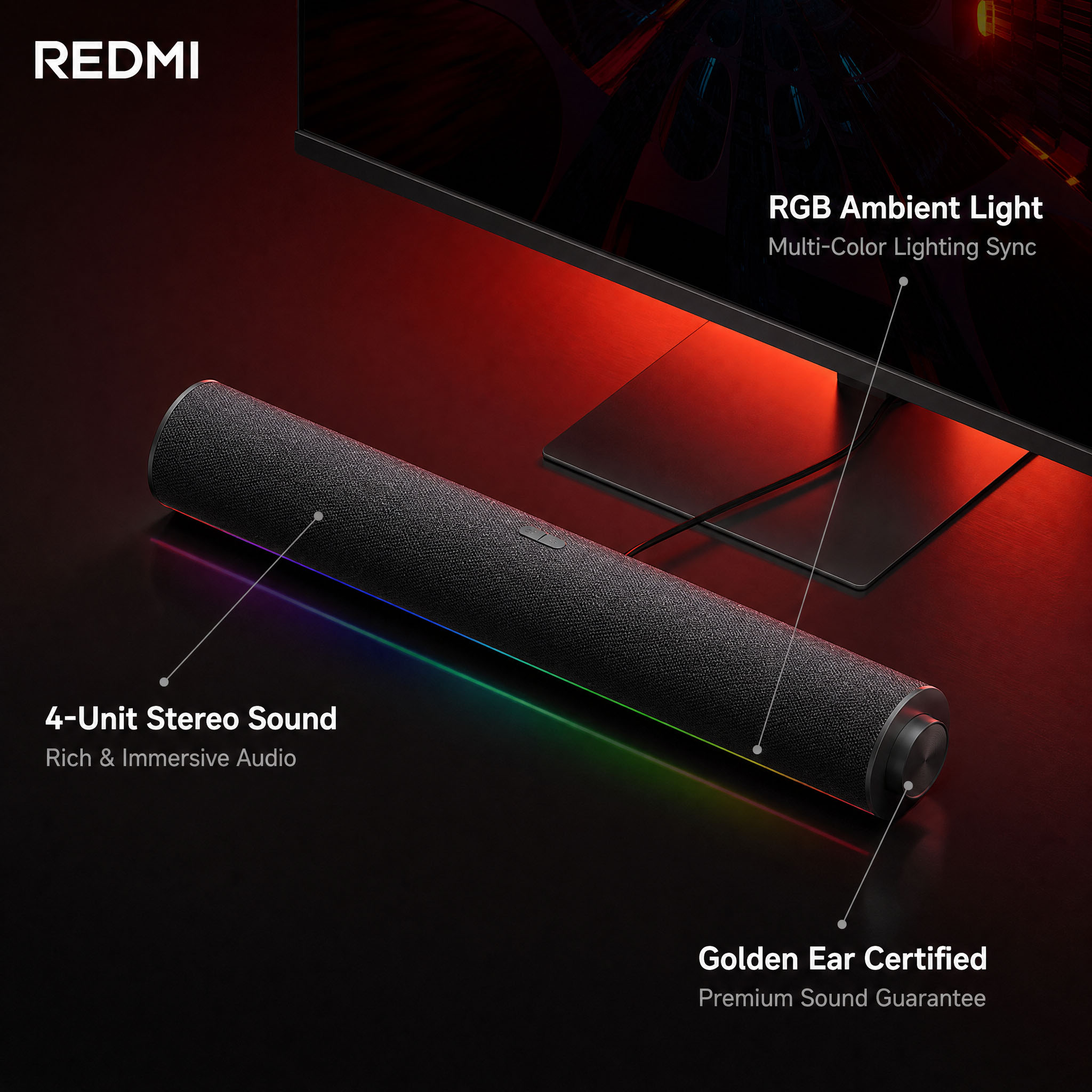 Oryginalny głośnik do komputer – Rgb Computer Soundbar For Pc recenzja i cena
