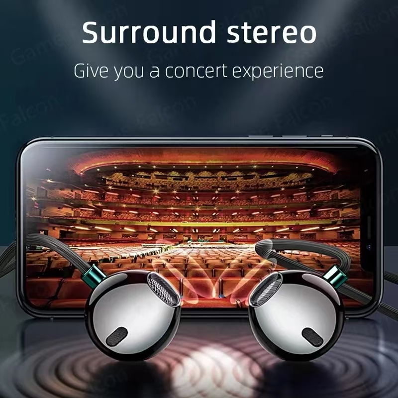 Słuchawki 9D Surround Bass z w – Type C Wired Earphones With Mic recenzja i cena